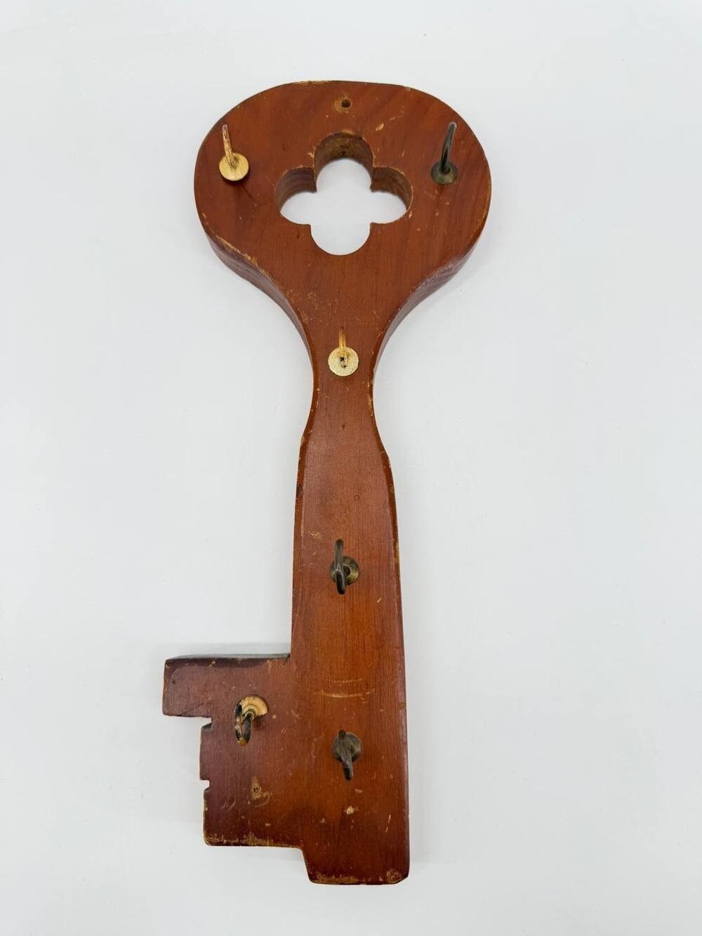 Vintage Wooden Key Shaped Wall Hook Rack Lancaster Wood Louise Thompson